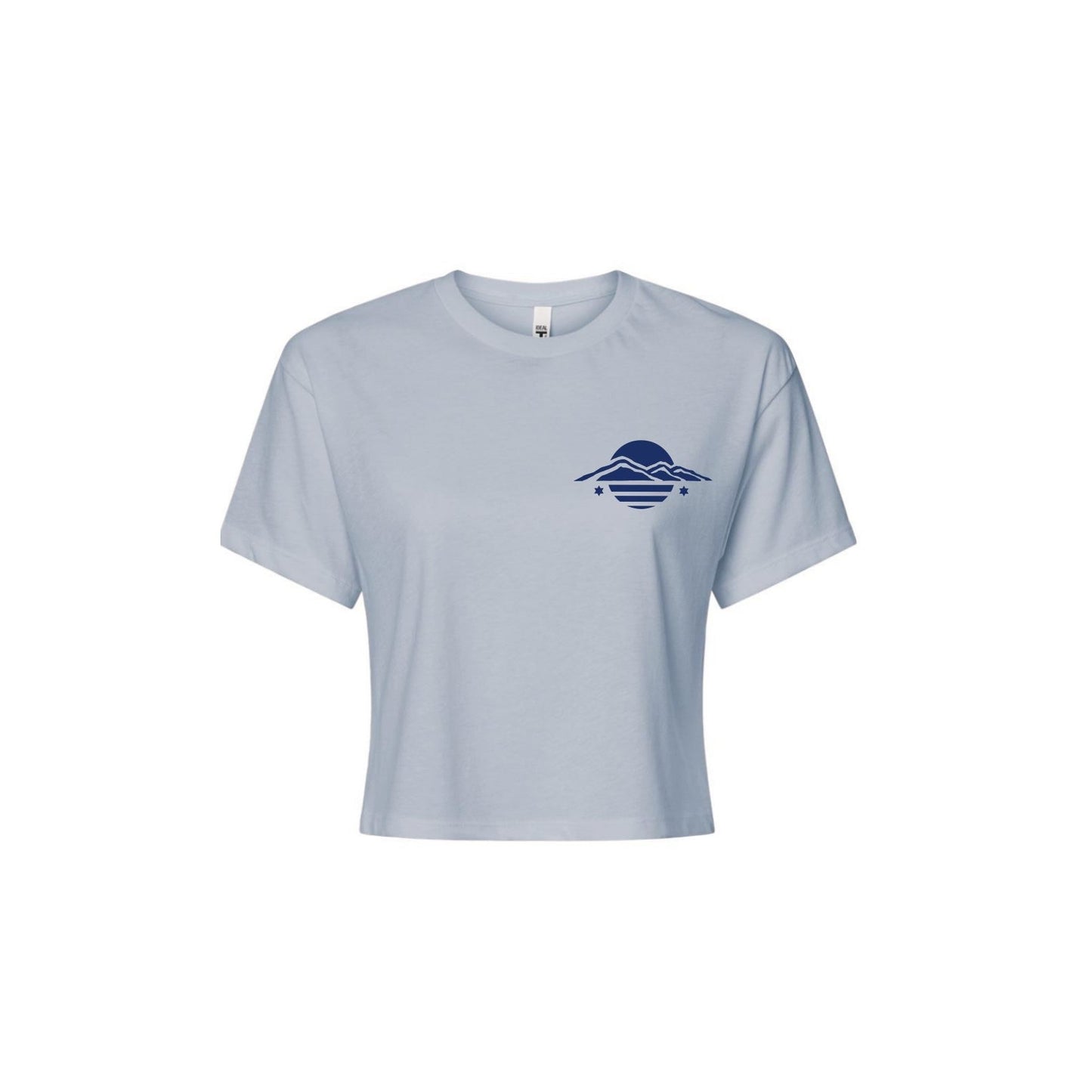 Girls Light Blue Mountain Tee