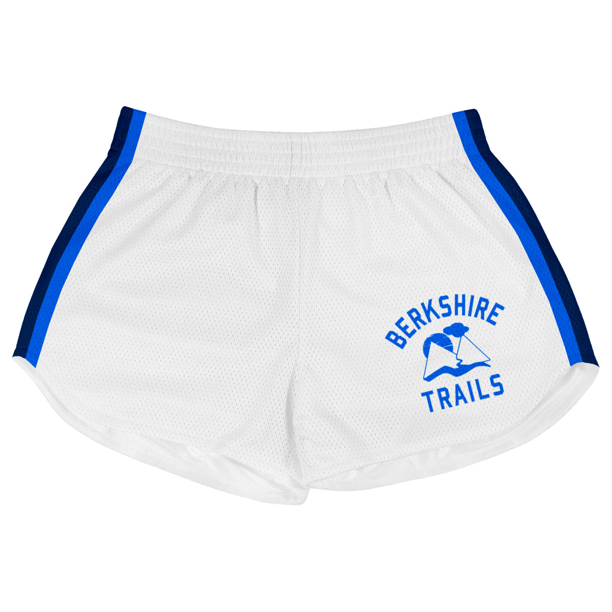 Athletic Camper Girls White Mesh Shorts