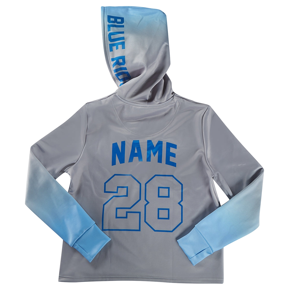 Athletic Camper Girls Grey Gradient Hoodie