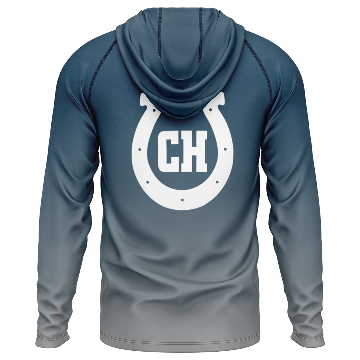 Athletic Camper Grey Logo Lightweight Hooded Long Sleeve