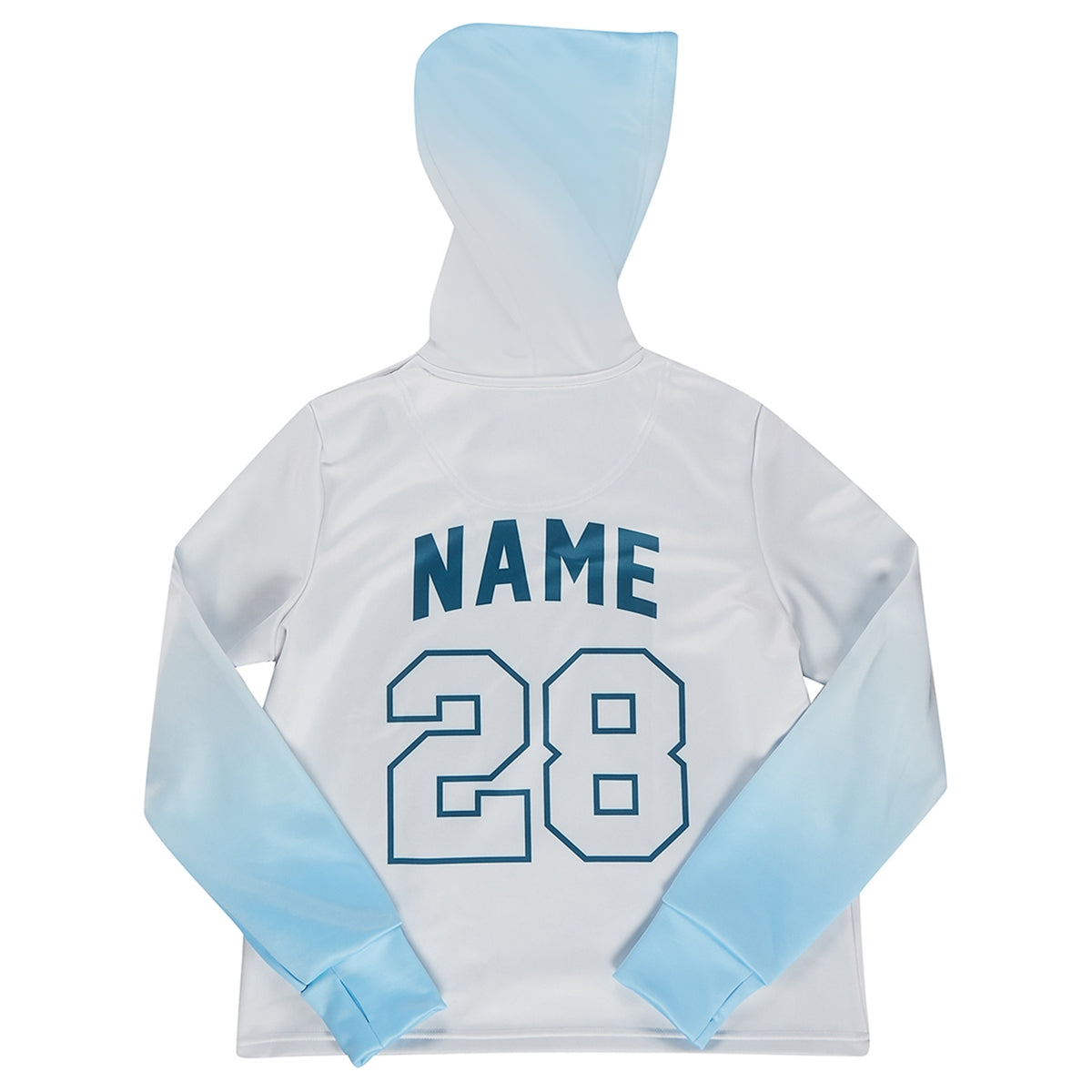 Athletic Camper Girls Oversized Grey Gradient Hoodie