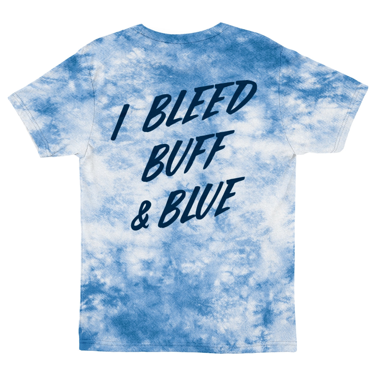 Athletic Camper Girls Blue Tie Dye Tee