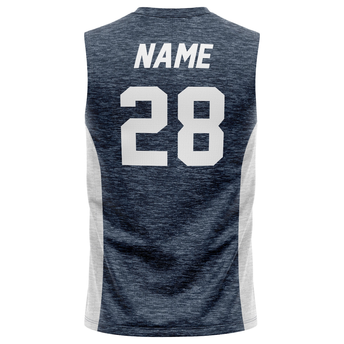 Athletic Camper Performance Heather Blue Muscle Tank