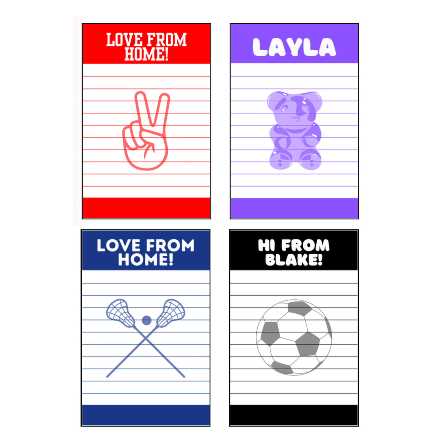 Longer Letter Later Custom Icon Notepads