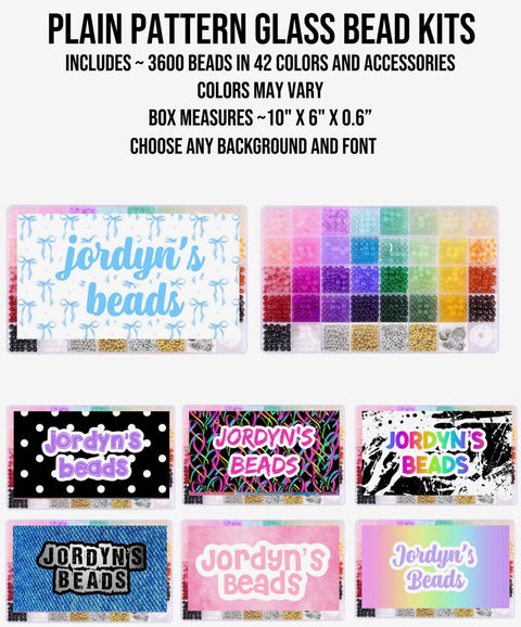 Create By D Plain Pattern Glass Bead Kits
