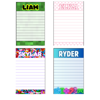 Longer Letter Later Custom Patterned Notepads
