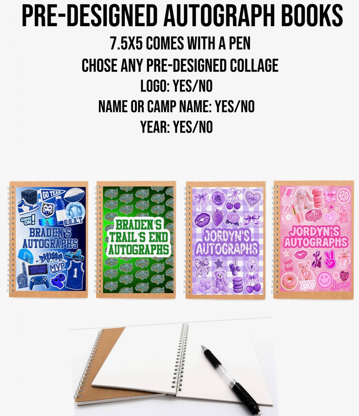 Create By D Pre-Designed Autograph Books