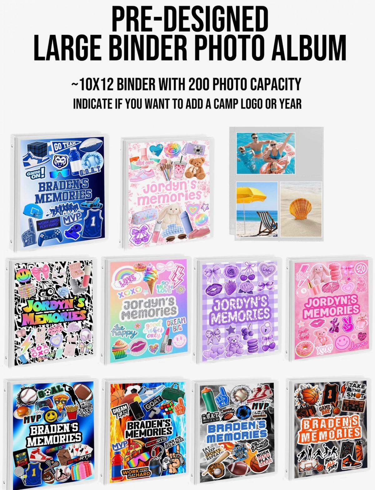 Create By D Pre-Designed Large Binder Photo Album
