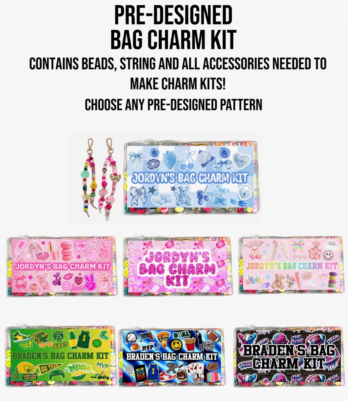 Create By D Pre-Designed Bag Charm Kit