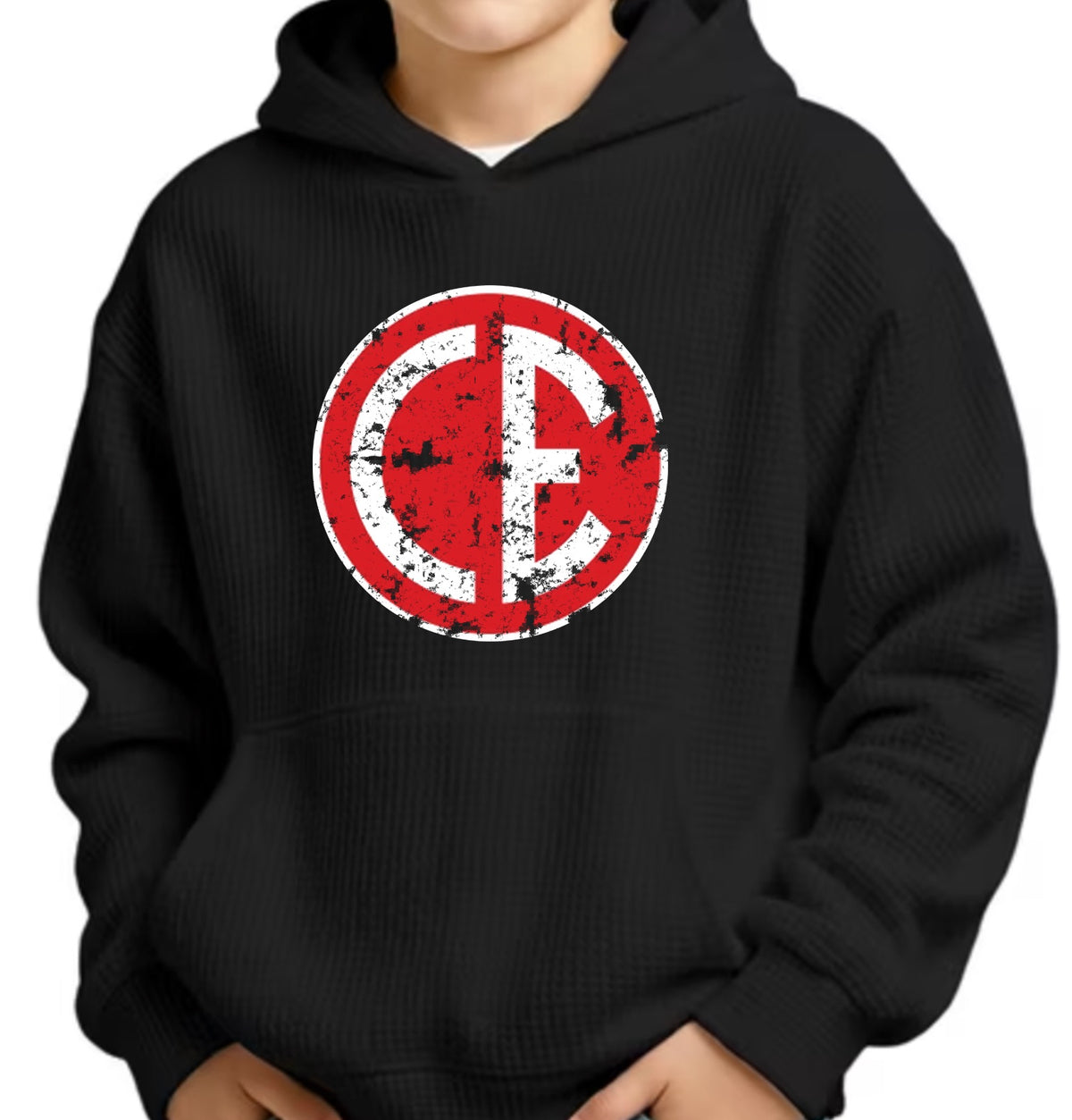 Melissa Nathan Camp Distressed Logo Hoodie