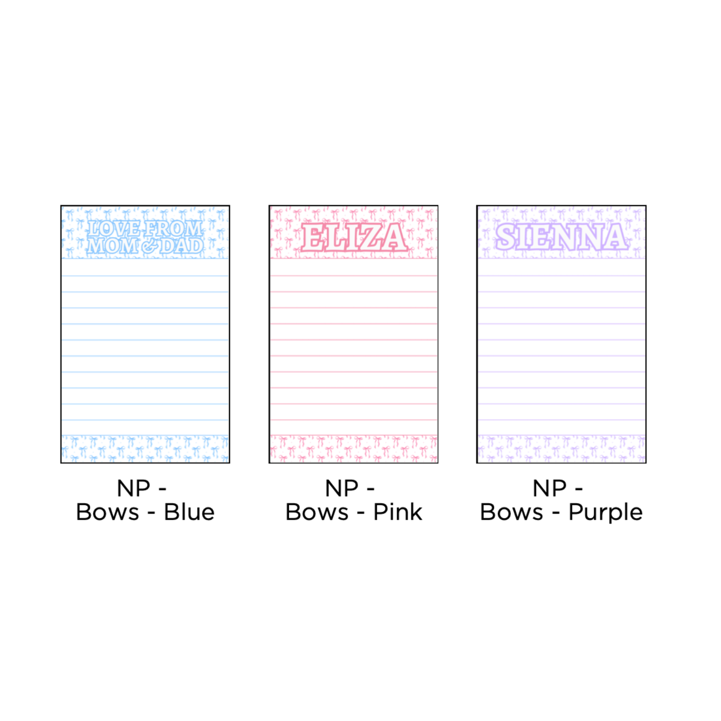 Longer Letter Later Custom Patterned Notepads
