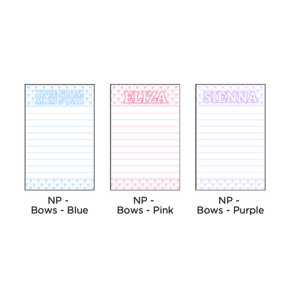 Longer Letter Later Custom Patterned Notepads