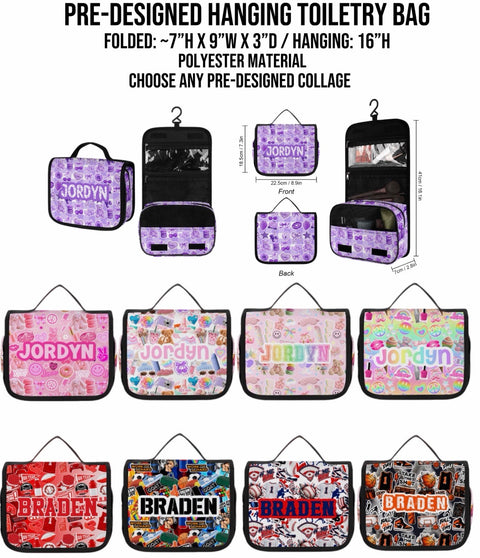 Create By D Pre-Designed Hanging Toiletry Bag