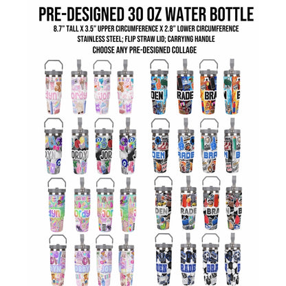 Create By D Pre-Designed 30 Oz Water Bottle