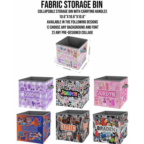 Create By D Fabric Storage Bin