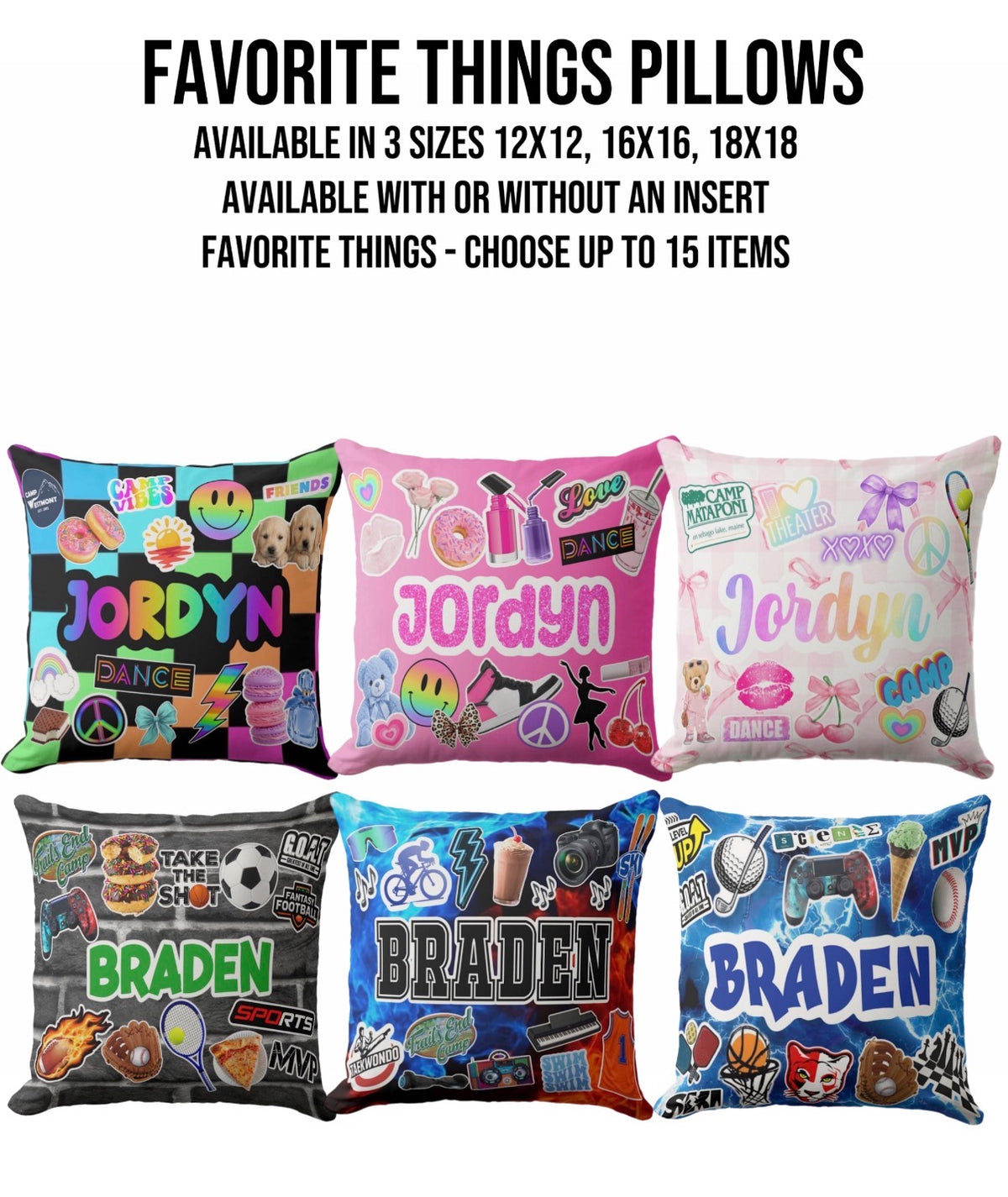 Create By D Favorite Things Pillows
