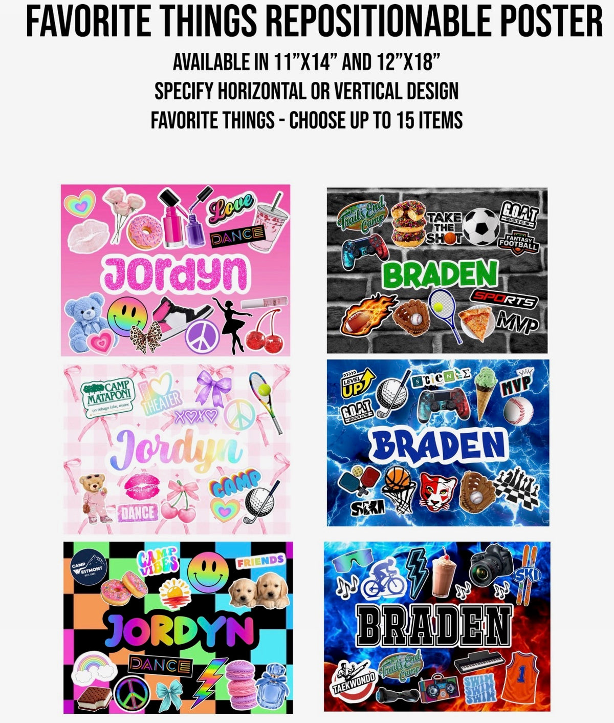 Create By D Favorite Things Repositionable Poster