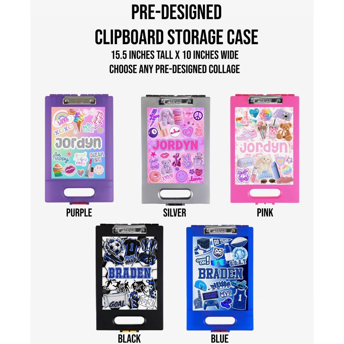 Create By D Pre-Designed Clipboard Storage Case