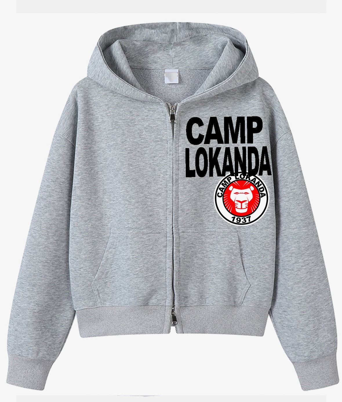 Melissa Nathan Camp City Grey Zip Up