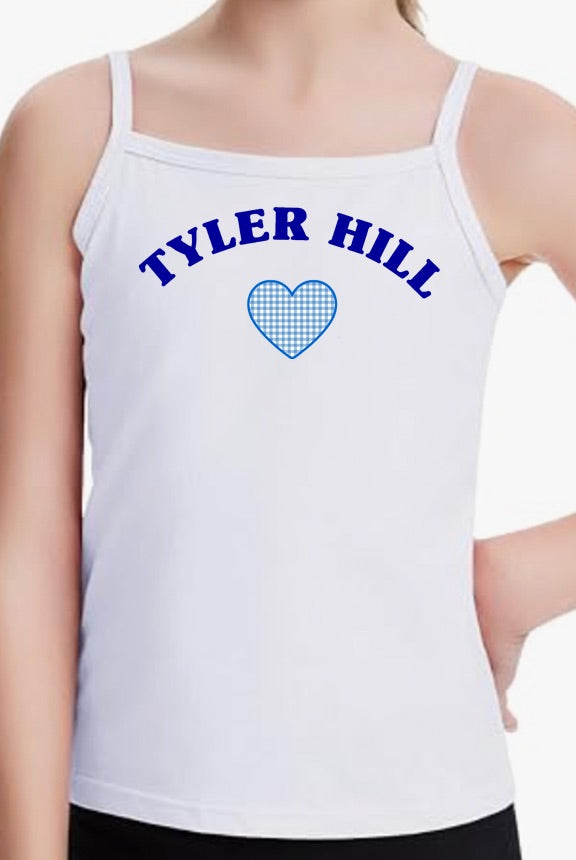 Melissa Nathan Camp Gingham Heart Adjustable Strap Cami Tank