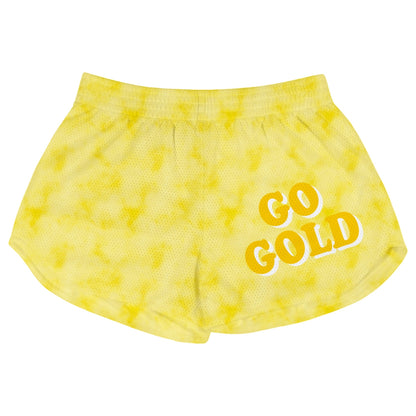 Athletic Camper Girls Mesh Spirit Shorts