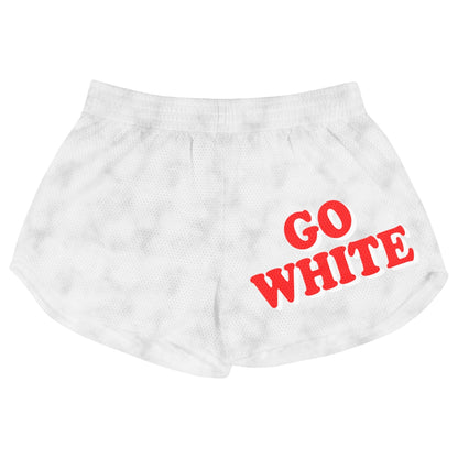 Athletic Camper Girls Mesh Spirit Shorts