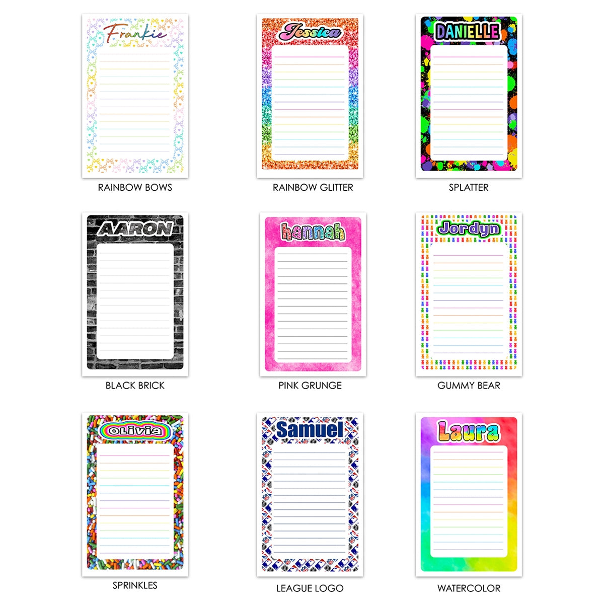 Namedrops Notepads
