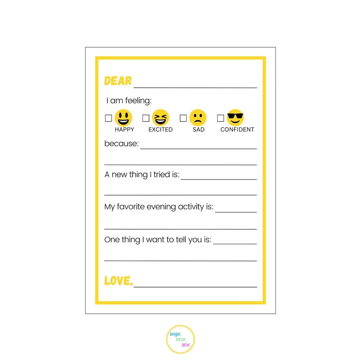 Longer Letter Later Variety Stationery Pack