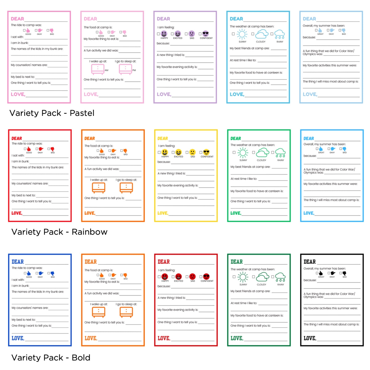 Longer Letter Later Variety Stationery Pack