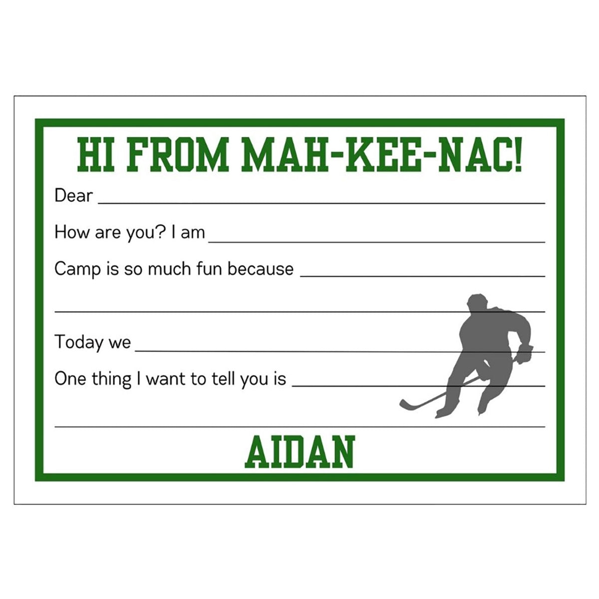 Longer Letter Later Custom Fill-In Cards