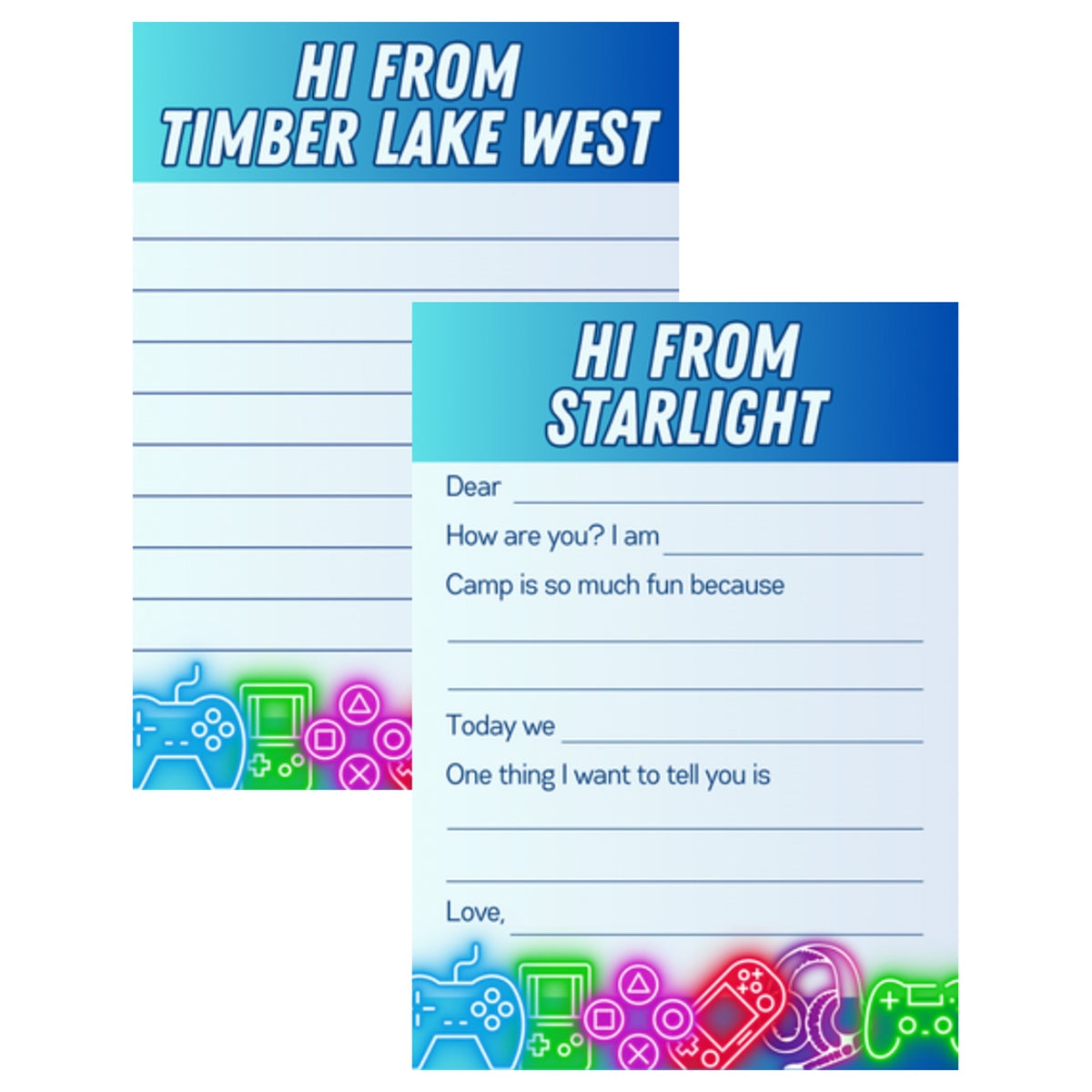 Longer Letter Later Camp Name Stationery Pack