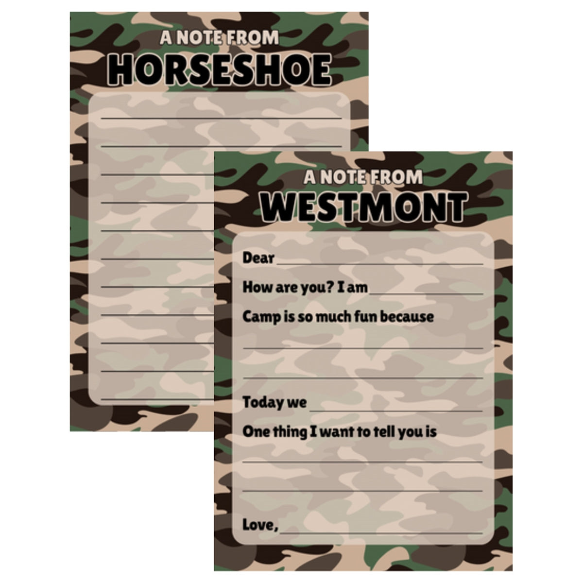 Longer Letter Later Camp Name Stationery Pack