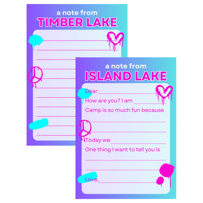 Longer Letter Later Camp Name Stationery Pack