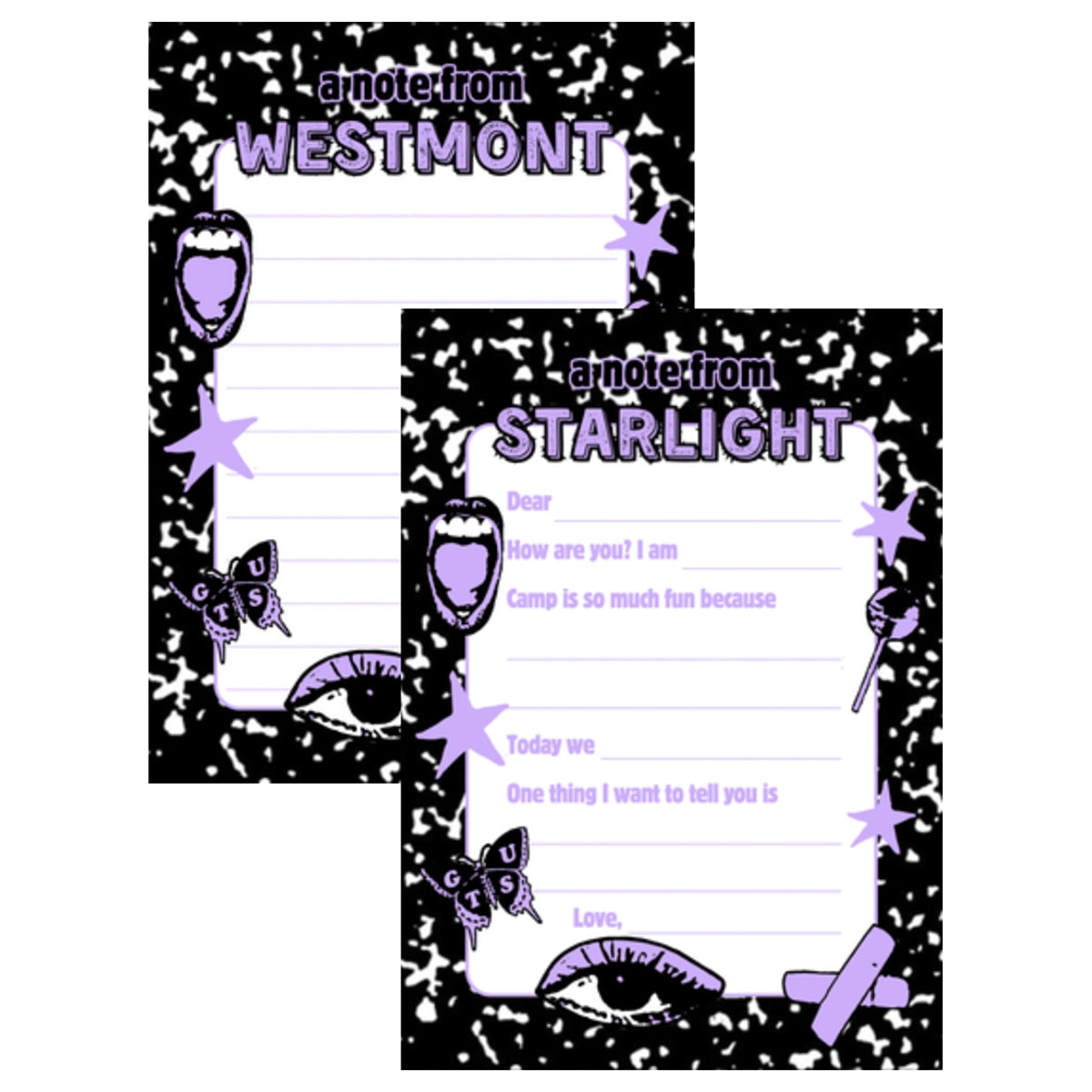 Longer Letter Later Camp Name Stationery Pack