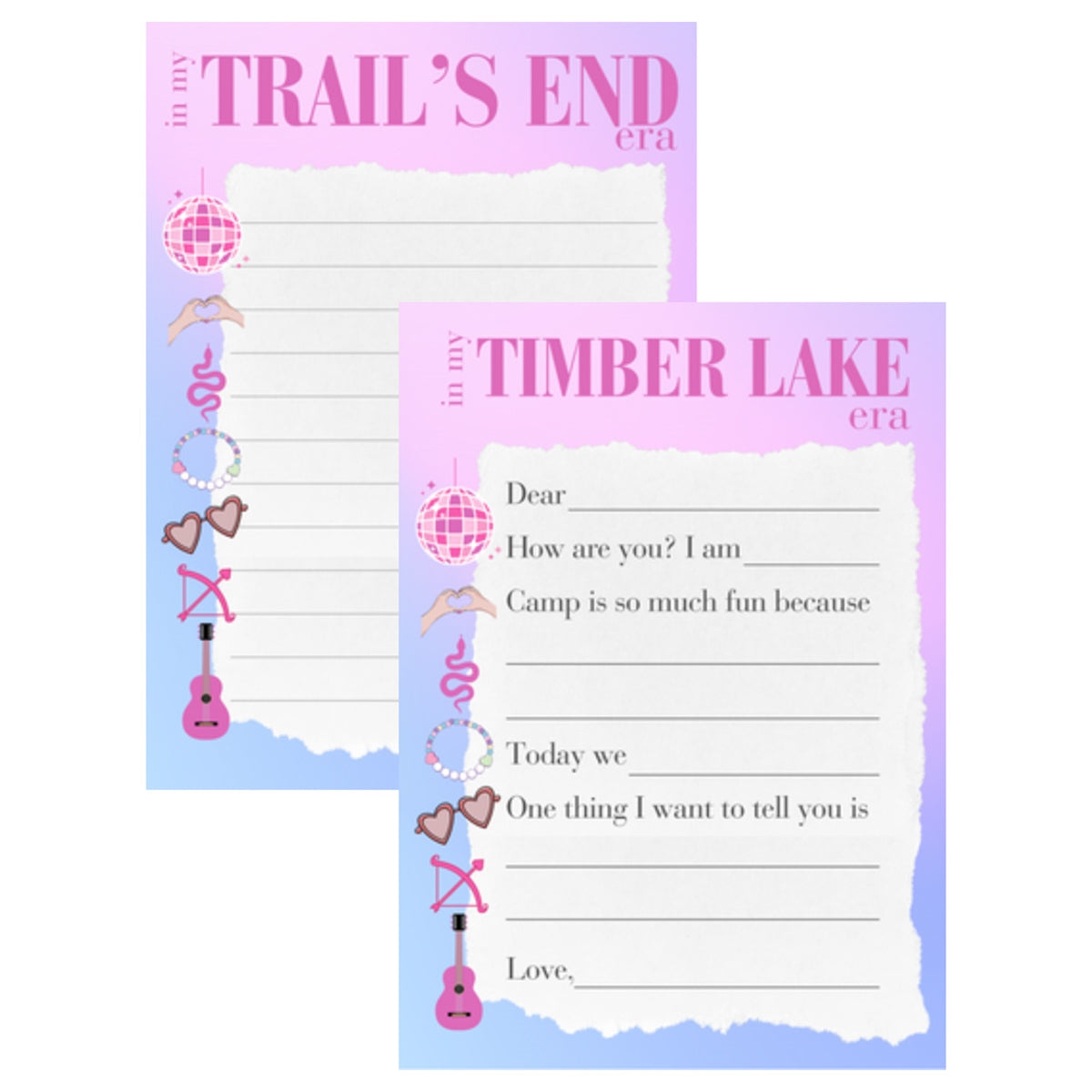 Longer Letter Later Camp Name Stationery Pack