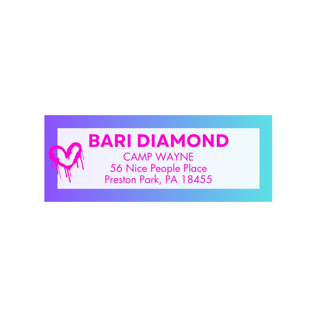 Longer Letter Later Pattern Address Labels