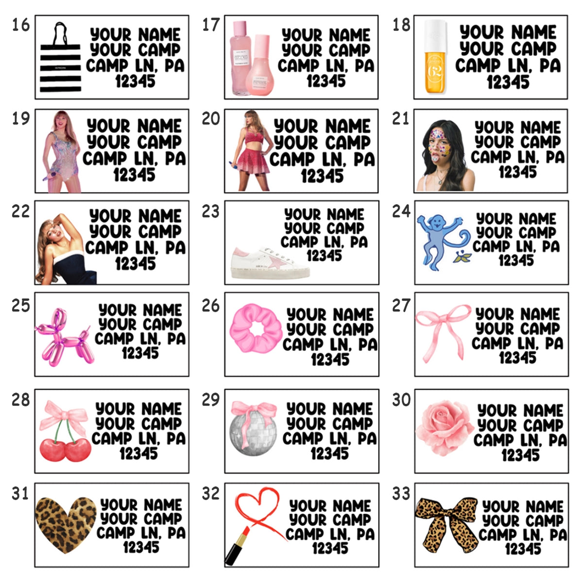 Decked Out Apparel Icon Address Labels