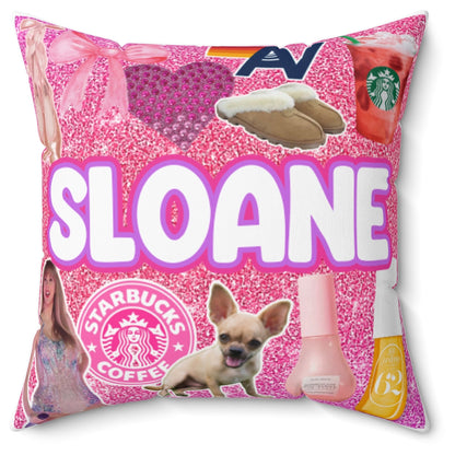 Decked Out Apparel Favorite Things Name Pillow