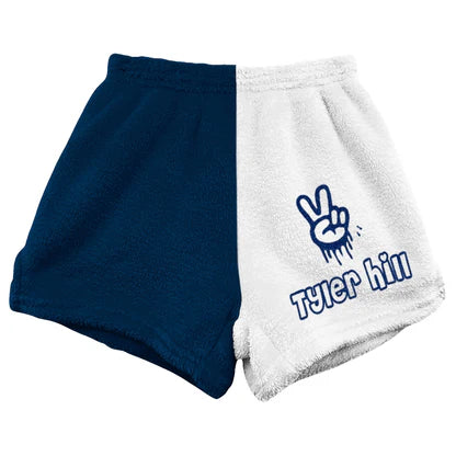 Made with Love and Kisses Pajama Shorts - Drippy Peace Sign