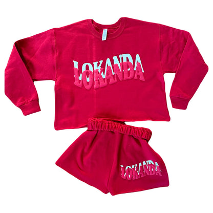 Melissa Nathan Puff Print Sweat Shorts