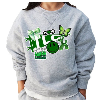 Melissa Nathan Girls Pennant Decal Crewneck