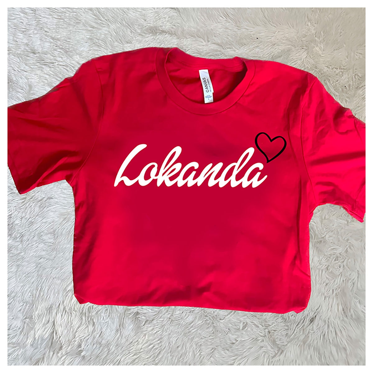 Decked Out Apparel Cursive Heart Tee