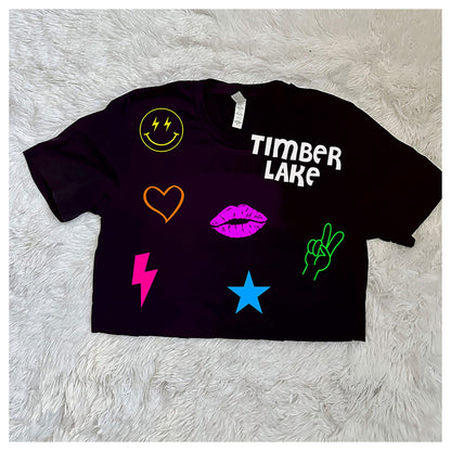 Decked Out Apparel Neon Decals Tee