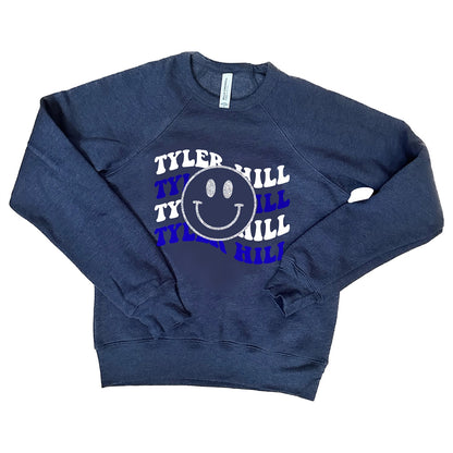 Decked Out Apparel Repeat Smiley Crew