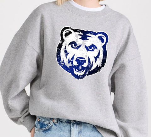 Melissa Nathan Camp Distressed Logo Crewneck