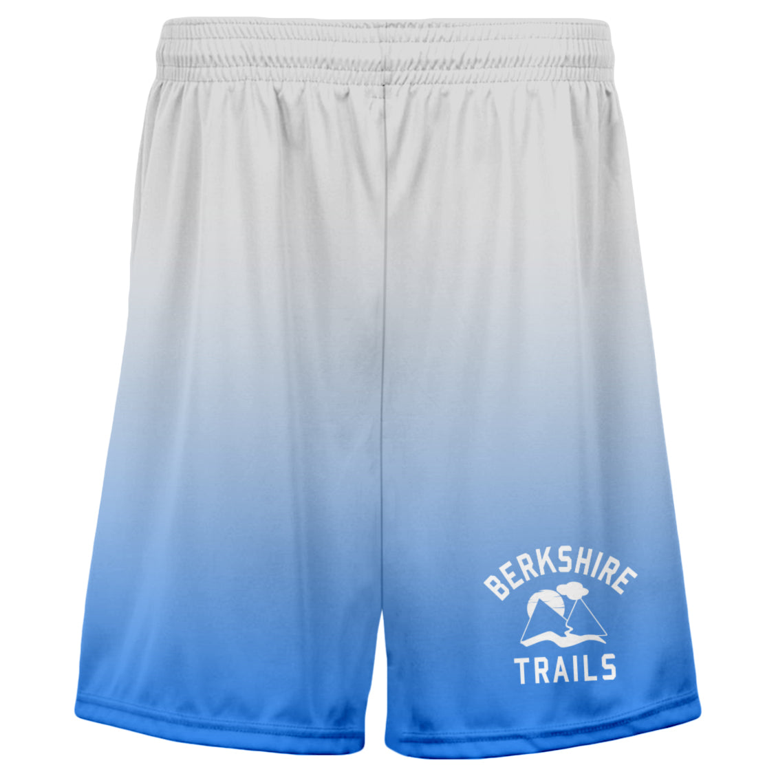 Athletic Camper White & Blue Mid Length Shorts