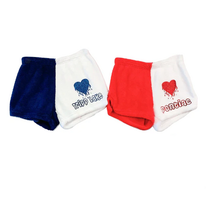 Made with Love and Kisses Pajama Shorts - Drippy Heart