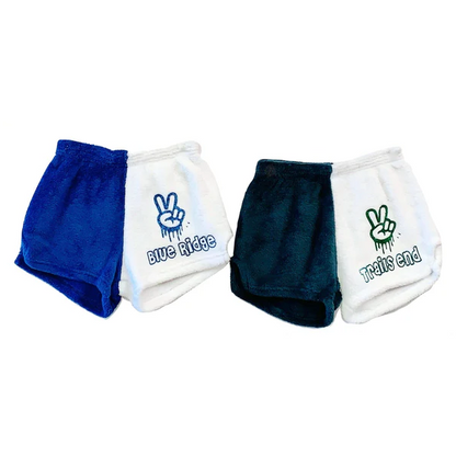 Made with Love and Kisses Pajama Shorts - Drippy Peace Sign
