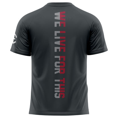 Athletic Camper Performance Striped Lettering Tee