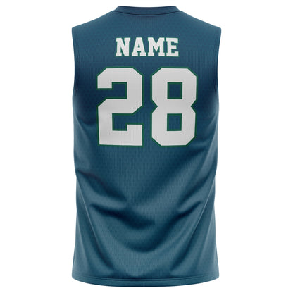 Athletic Camper Performance Heather Blue Muscle Tank